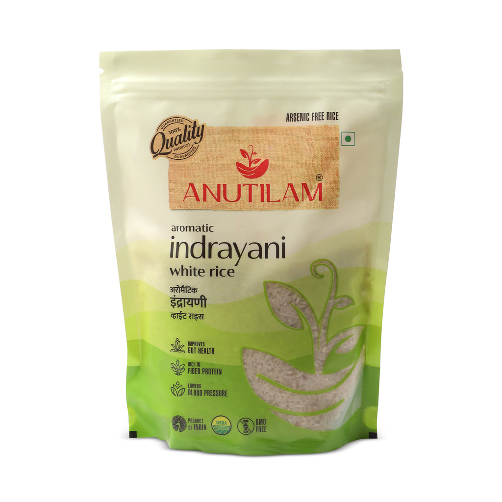 Anutilam White Indrayani Rice - Aromatic & Organic