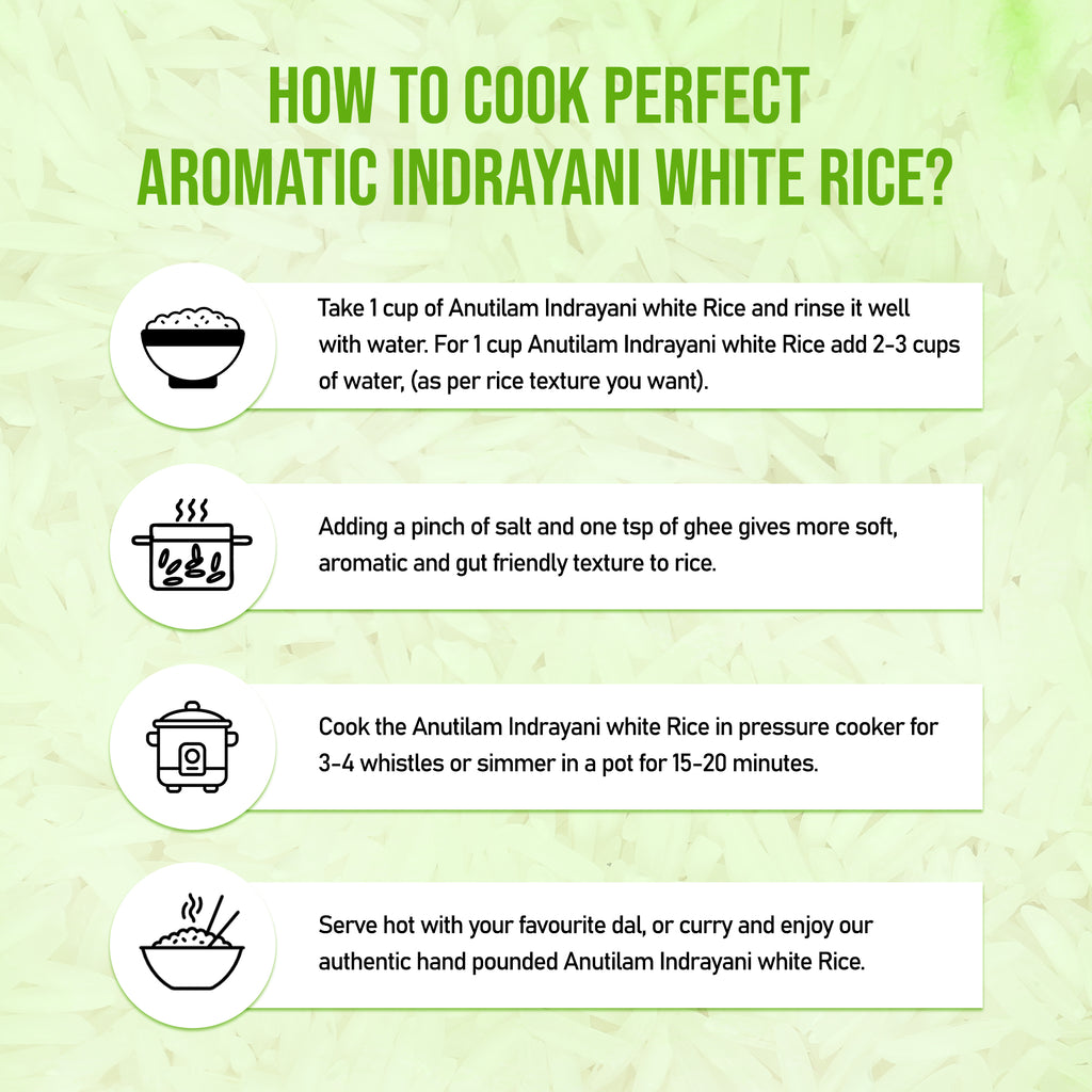 Anutilam White Indrayani Rice - Aromatic & Organic