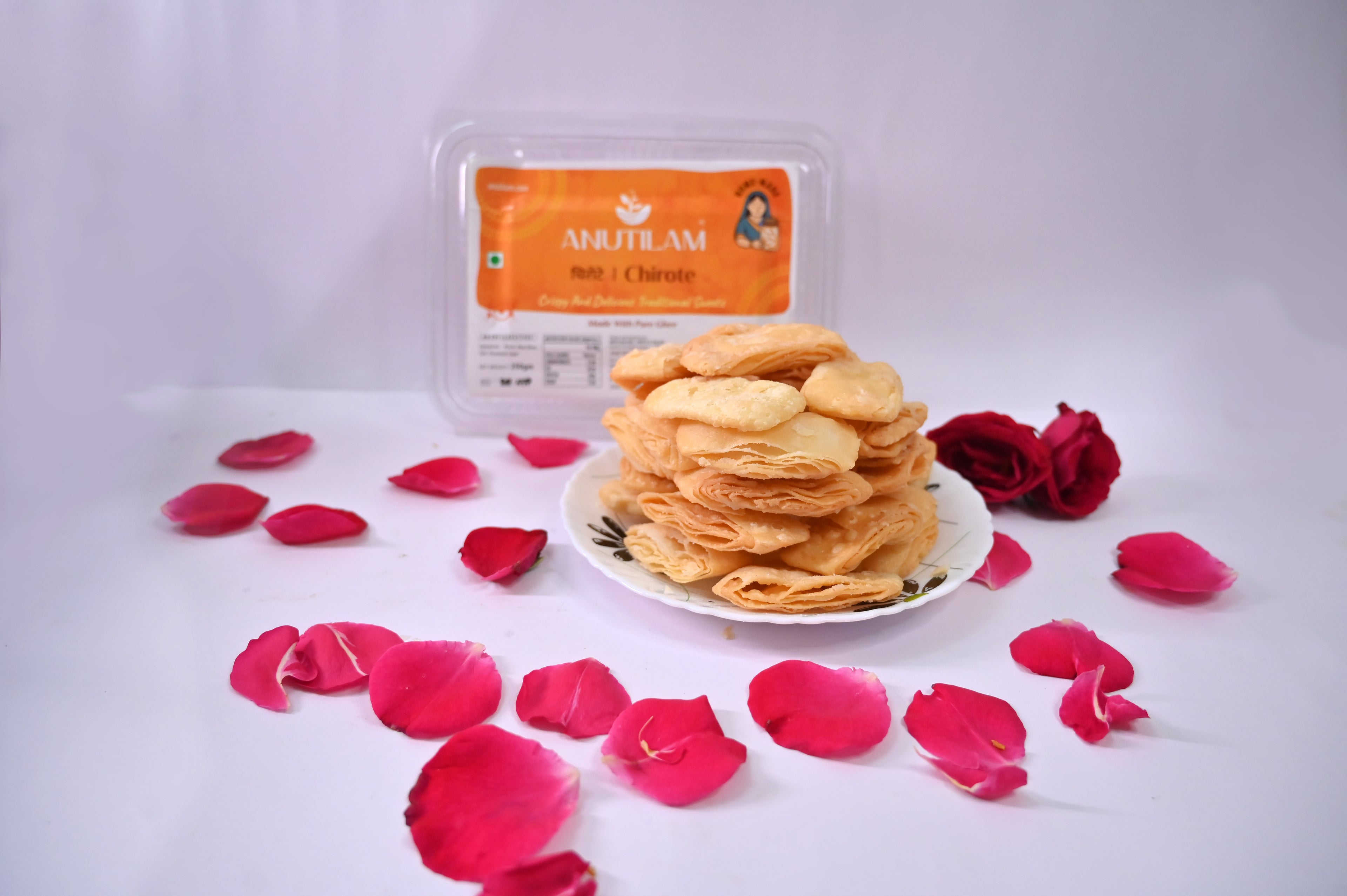 Anutilam Chirote – Crispy & Delicious Traditional Sweet Made with Pure Ghee (250g)