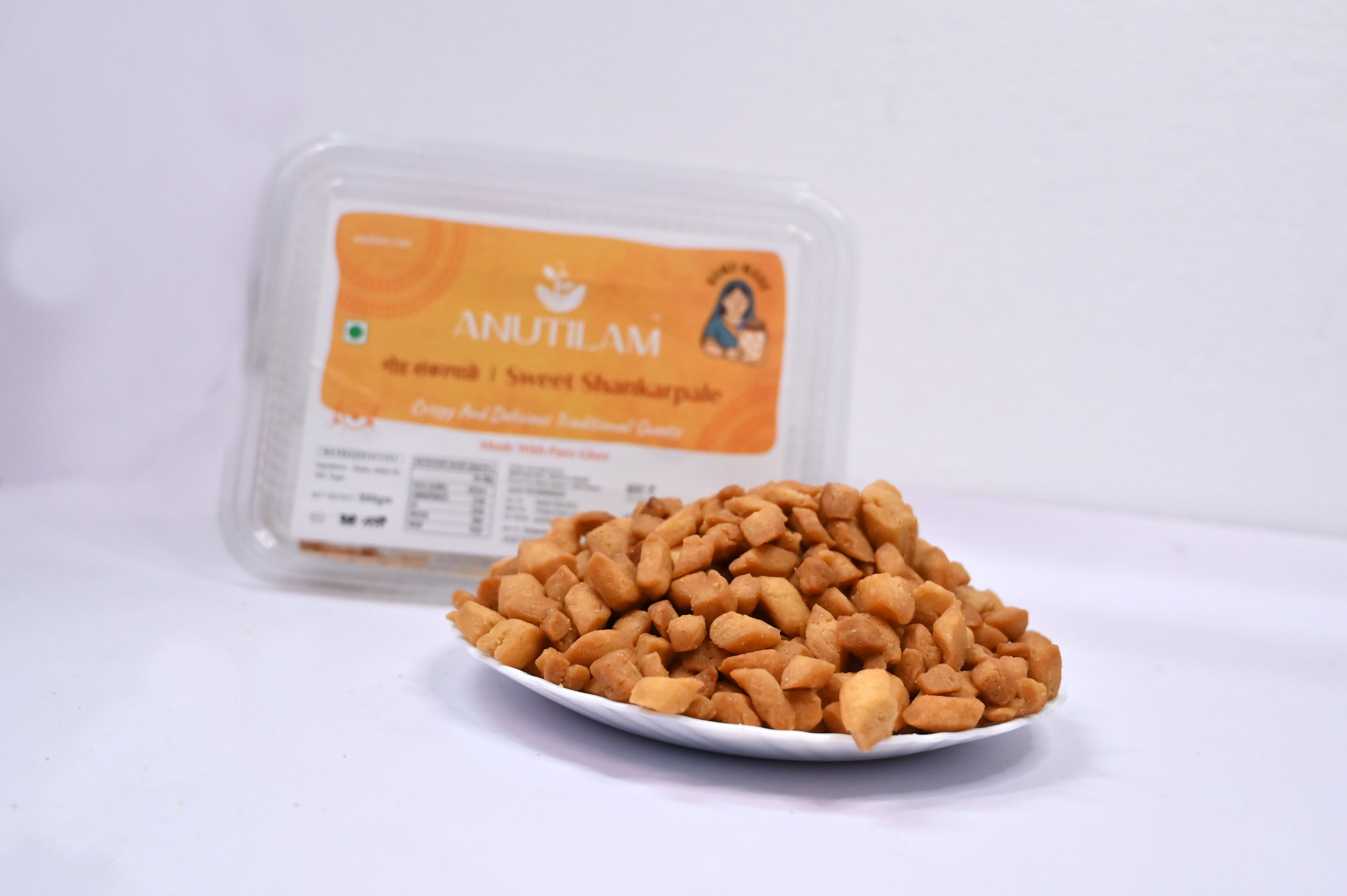 Anutilam Sweet Shankarpale – Crispy & Delicious Traditional Sweet Made with Pure Ghee (500g)
