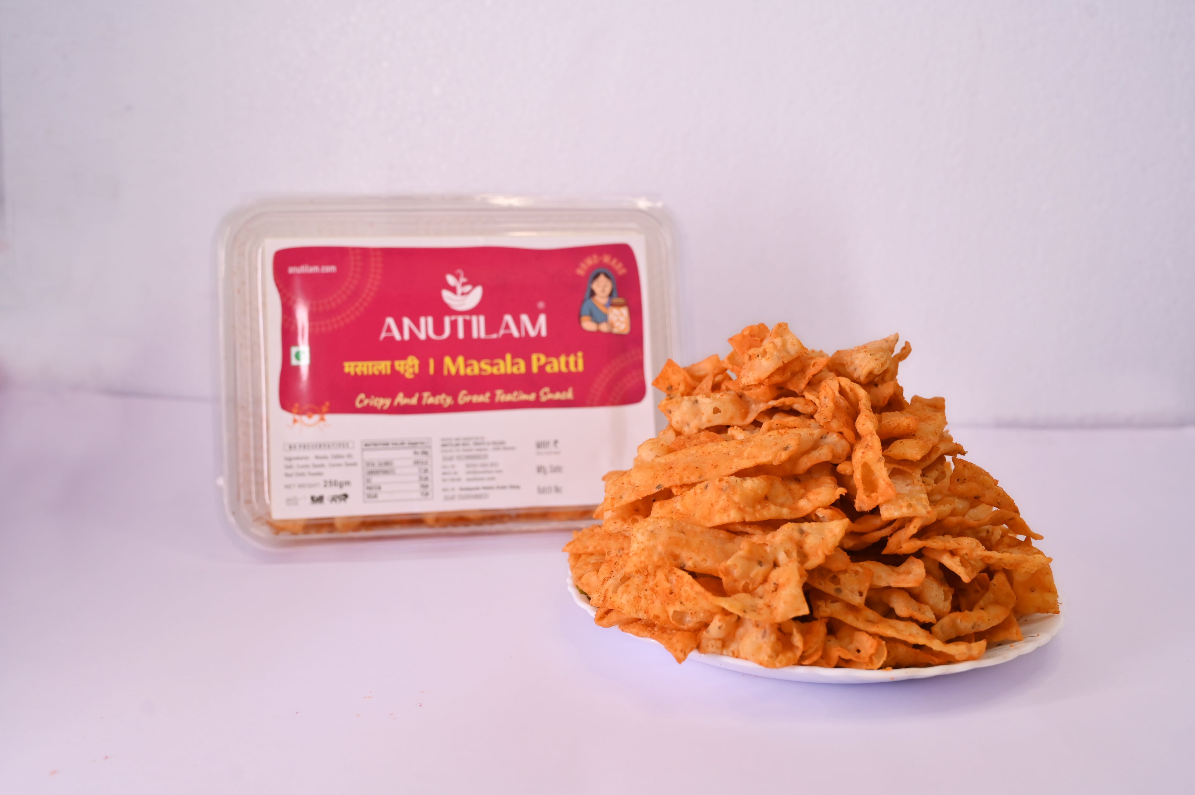 Anutilam Masala Patti – Spicy & Crispy Traditional Snack Made with Pure Ingredients (250g)